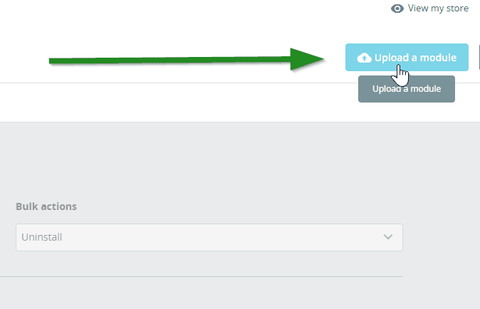 Upload a module dialog