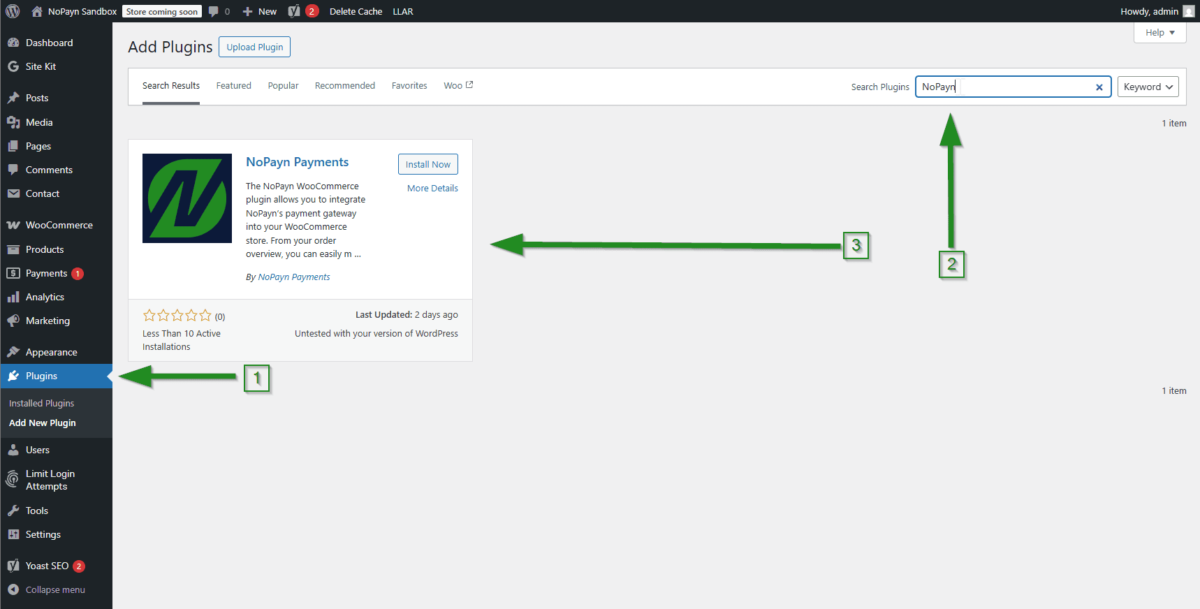 Search for Cost+ Payments in WordPress plugin directory